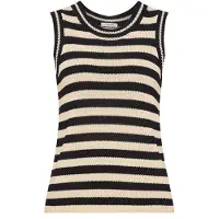Tamaris Tops en tricot noir / blanc