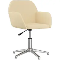 Syfax Chaise pivotante de bureau Crème Tissu
