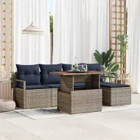 Prolenta Maison Exclusive - Ensemble de canapés de jardin, 6 pièces, couleur grise