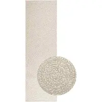 Syfax Tapis ZIZUR crème 80x250 cm aspect de jute intérieur extérieur