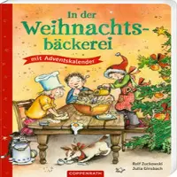 Coppenrath Verlag Dans l'atelier de Noël : Livre avec calendrier de l'Avent : Livre en carton avec un calendrier de l'Avent intégré, pour les enfants à partir de 24 mois
