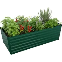 Northix Jardinière surélevée carrée en fer galvanisé