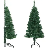 Syfax Sapin de Noël artificiel d'angle Vert 120 cm PVC
