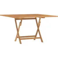 Syfax Table pliable de jardin 110x110x75 cm bois massif de teck