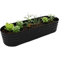 Northix Jardinière semi-circulaire en métal - Jardinière surélevée résistante aux intempéries
