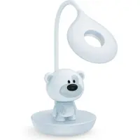 Luxus Europe - Lampe de chevet pour enfant, motif chien, modèle Mini, couleur bleue - Veilleuse LED sans fil pour enfants – Rechargeable par USB-C