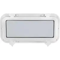 StarTech.com Fenêtre de bateau Portlight - Fenêtre marine rectangulaire - Taille 400×200 mm - Verre trempé 4 mm - Etanche - Ouverture 90° - Blanc