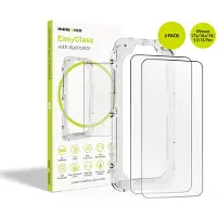 Mobile Origin EasyGlass with Applicator (2 pcs, Apple iPhone 13, Apple iPhone 13 Pro, Apple iPhone 14, Apple iPhone 16e, Apple iPhone 17e), Téléphone portable : film de protection, Transparent