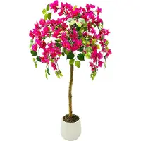 StarTech.com Bougainvillier - Arbre artificiel en pot - Hauteur 150 cm - Très réaliste - Au sol - Pour l'extérieur - Taille L - Rose rouge