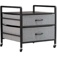 Vevor Mini réfrigérateur sur pied avec rangement 176 lb Mini réfrigérateur gris avec 2 tiroirs