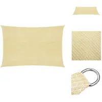 vidaXL Voile d'ombrage 160 g/m² Beige 5x6 m HDPE - Parasols & Protection solaire