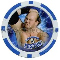 Topps WWE Chip Regular - Festus - bleu - Série 3