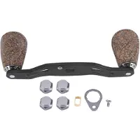 Gistuch Moulinet de pêche à poignée en carbone, poignée compacte, durable, très léger, idéal pour les moulinets à lancer
