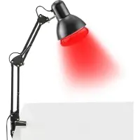 StarTech.com Lampe infrarouge, lampe chauffante à lumière rouge 150 W, réglable en hauteur & pliable, gris/noir