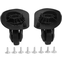 Gistuch 1 paire de roulettes de rechange pour valises, modèle 47R Universal Silent Trunk, pièce de rechange, noir