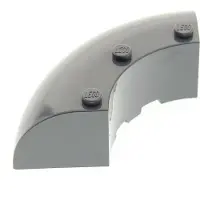 LEGO 1x pierre d'arc 6x6x2 nouveau-gris foncé quart de cercle rond 7869 4618311 87559