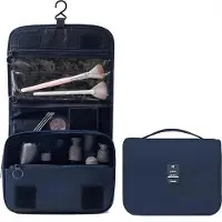 HARAHU Trousse de maquillage pliable AD-39091 - Bleue KP39091
