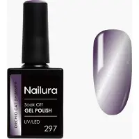 Nailura - Orchid Cat Shimmer Gel Polish 297 - Deep Purple - 10 ml (Pourpre foncé, Vernis effet gel)