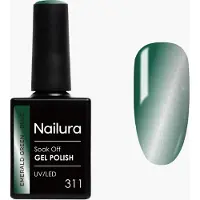 Nailura - Gel Polish 311 - Emerald Green Blue - 10 ml (Emerald Green Blue, Vert émeraude-bleu, Vernis effet gel, Vernis gel UV)