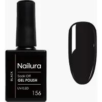 Ginza.se - Gel Polish 156 - Black - 10 ml (Noir, Vernis effet gel)