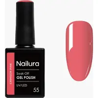 Nailura - Gel Polish 55 - Crimson Pink - 10 ml (Crimson Pink)