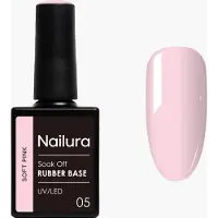 Nailura - Rubber Base 5 - Soft Pink - 10 ml (Soft Pink, Base coat)