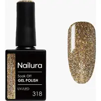 Nailura - Gel Polish 318 - Golden Sparkle - 10 ml (Golden Sparkle)