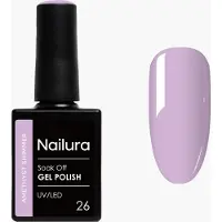 Nailura - Gel Polish 26 - Amethyst Shimmer - Amethyst Purple - 10 ml (Améthyste Pourpre Pourpre, Vernis effet gel)