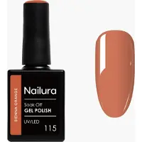 Nailura - Gel Polish 115 - Sienna Orange - 10 ml (Sienna Orange, Vernis effet gel)