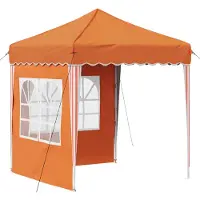 vidaXL Tente de réception pliable 195 x 195 x 245 cm, orange, tissu Oxford