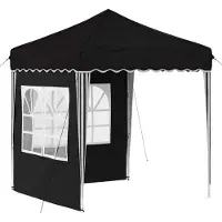vidaXL Tente de réception pliable 195 x 195 x 245 cm, tissu Oxford noir