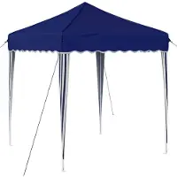vidaXL Tente de réception pliable 195 x 195 x 245 cm, bleu, tissu Oxford