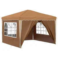Syfax Tente de fête pop-up 288 x 288 x 245 cm Beige Tissu Oxford