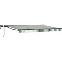 vidaXL Armature de store manuelle avec LED vertes, blanches et anthracite, 5 x 3 m