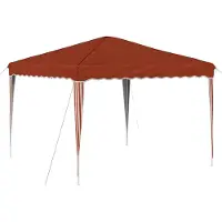 Syfax Tente de fête pop-up 288 x 288 x 245 cm Terre cuite