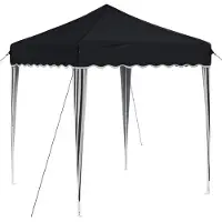 vidaXL Tente de réception pliable 195 x 195 x 245 cm, anthracite, tissu Oxford