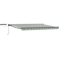 vidaXL Auvent Rétractable Électrique Vert Et Blanc 4,5 × 3 M