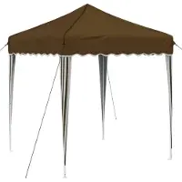 vidaXL Tente de réception pliable 195 x 195 x 245 cm, tissu Oxford taupe