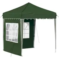 vidaXL Tente de réception pliable 195 x 195 x 245 cm, tissu Oxford vert