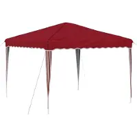 Syfax Tente de fête pop-up 288 x 288 x 245 cm Bordeaux Tissu Oxford