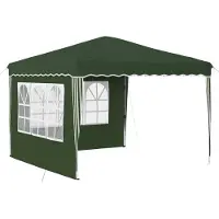 Syfax Tente de fête pop-up 288 x 288 x 245 cm Vert Tissu Oxford