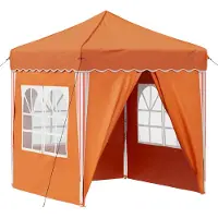 Syfax Tente de fête pop-up 195 x 195 x 245 cm Orange Tissu Oxford