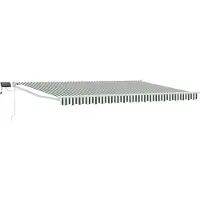 vidaXL Store à bras articulés manuel avec LED vertes et blanches 4 x 3 m