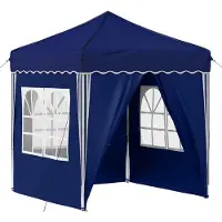 vidaXL Tente de réception pliable 195 x 195 x 245 cm, bleu, tissu Oxford