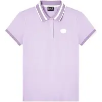 EA7 pour femme. 7W000911_AF21055 Polo Sporting Club lilas (L), Casuel, Violet, Coton, Manche courte
