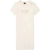 EA7 pour femme. 7W000478_AF12500 Robe Evolution beige (S), Casuel, Coton, Manche courte