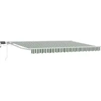 vidaXL Armature de store manuelle avec LED vertes et blanches 4,5 x 3,5 m