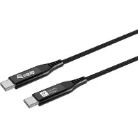 Equip Câble USB 4 Ultra Slim C vers C, 1,2 m, PD240W, 4K/60Hz, 40 Gbit/s, noir, 1,2 m, USB C, USB C, USB4 Gen 3x2, noir