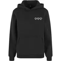 Miss Tee Sweat-shirt 'Three In A Row' noir / blanc cassé