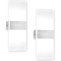 VINGO 2 pièces Applique LED intérieure 12W Applique acrylique moderne pour salon chambre escalier couloir,blanc froid